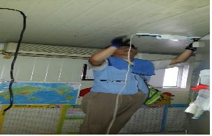 노후전선 및 형광등 교체 작업